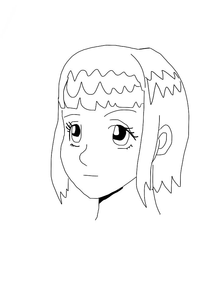 My Attempt At Drawing An Anime Girl On My iPad