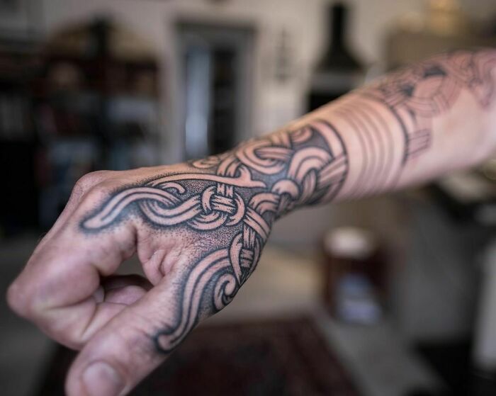 Sneak Peak At This Nordic Sleeve. In The Making