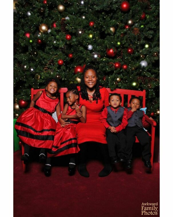 We Took The Kids To Take Pictures With Santa. Needless To Say We Were Shocked As We Scrolled Through The Photos And Saw Our Daughter’s Middle Finger Up With Her Head Turned And Smiling