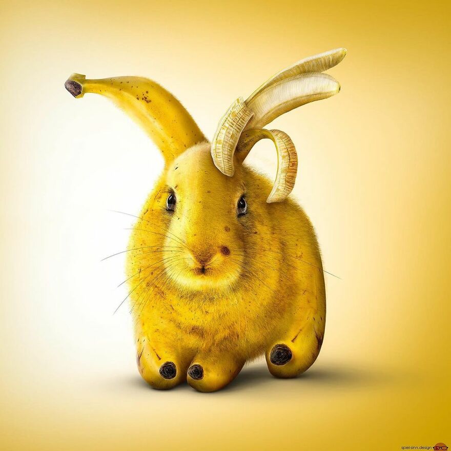 Digital Artist Makes Amazing Image Edits Using Animals, Fruits And Vegetables (120 Pics)
