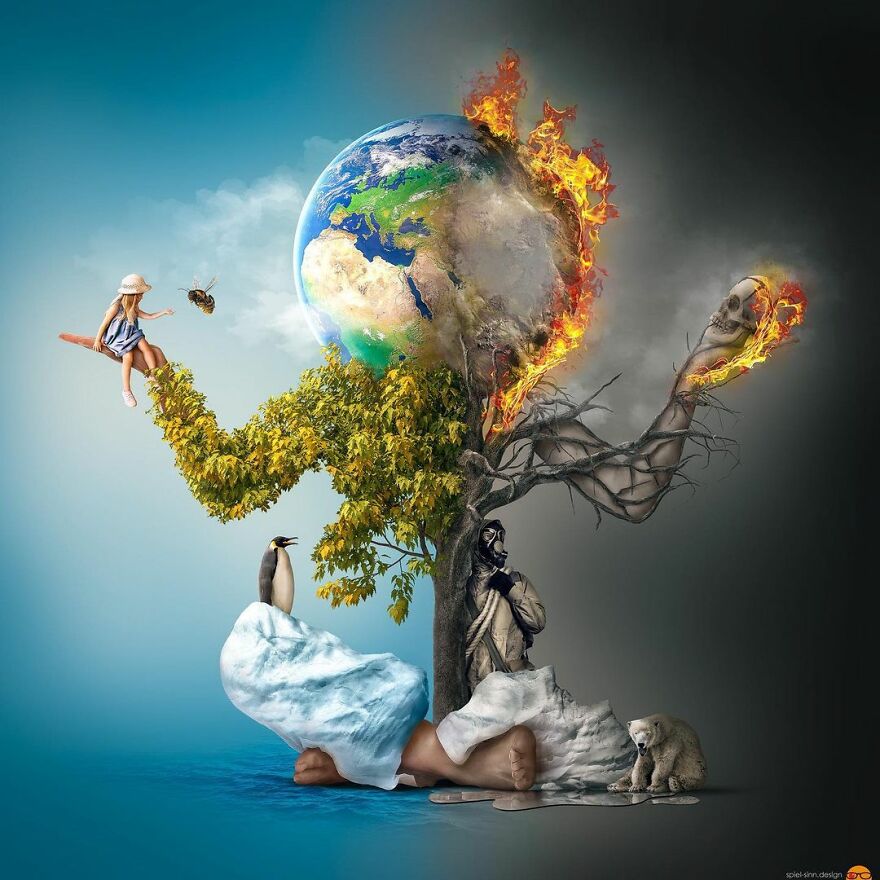 Digital Artist Makes Amazing Image Edits Using Animals, Fruits And Vegetables (120 Pics)