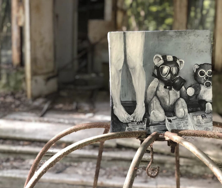 My Sister Created A Series Of Paintings About Chernobyl, Where She Works