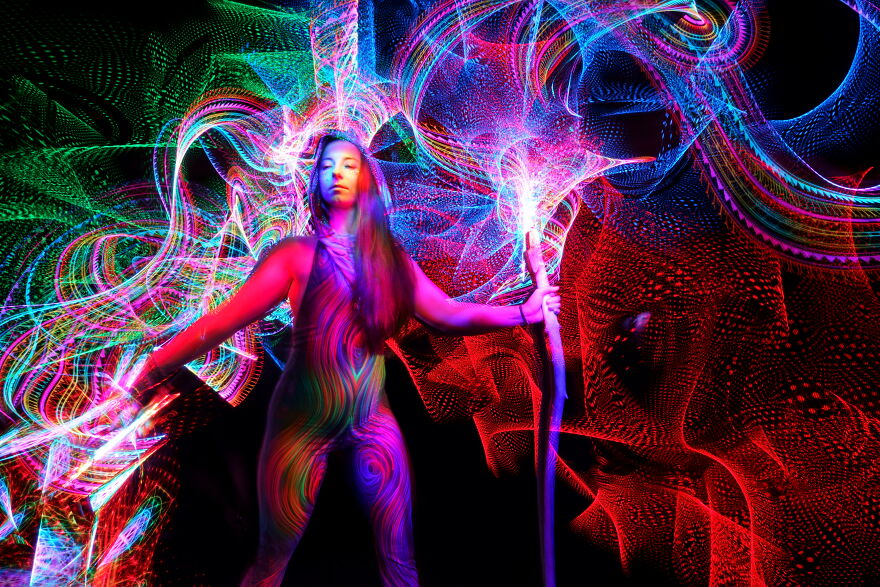 Checkout My Trippy, Trail-Infused Portraits Created After Nearly A Decade Of Experience Making Photographic Art With Only Light