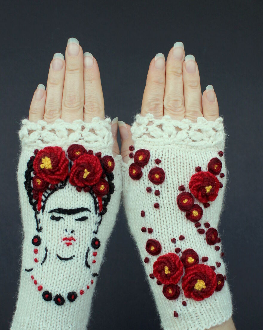 I Borrow Ideas From Nature And Create Unique Gloves With Nature-Inspired Embroidery