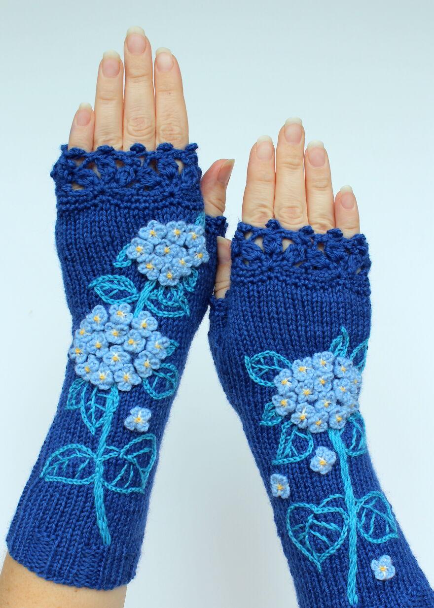 I Borrow Ideas From Nature And Create Unique Gloves With Nature-Inspired Embroidery