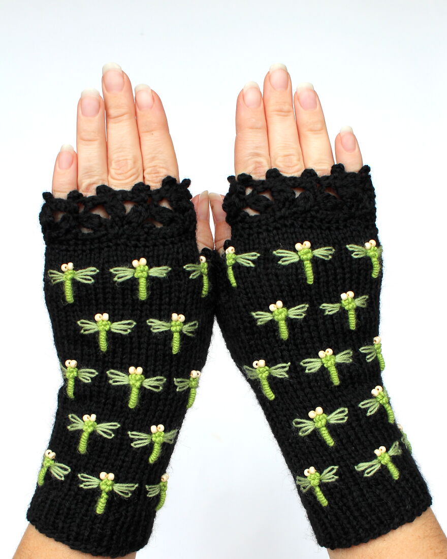I Borrow Ideas From Nature And Create Unique Gloves With Nature-Inspired Embroidery