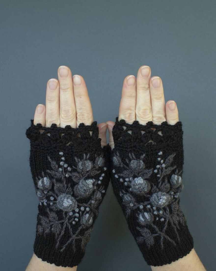 I Borrow Ideas From Nature And Create Unique Gloves With Nature-Inspired Embroidery