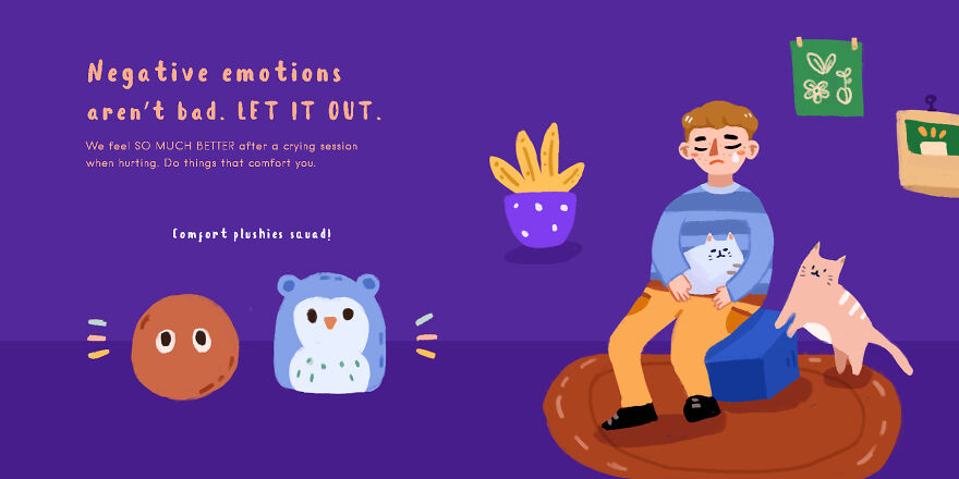 I Created 10 Cute Therapeutic Illustrations About Self-Acceptance