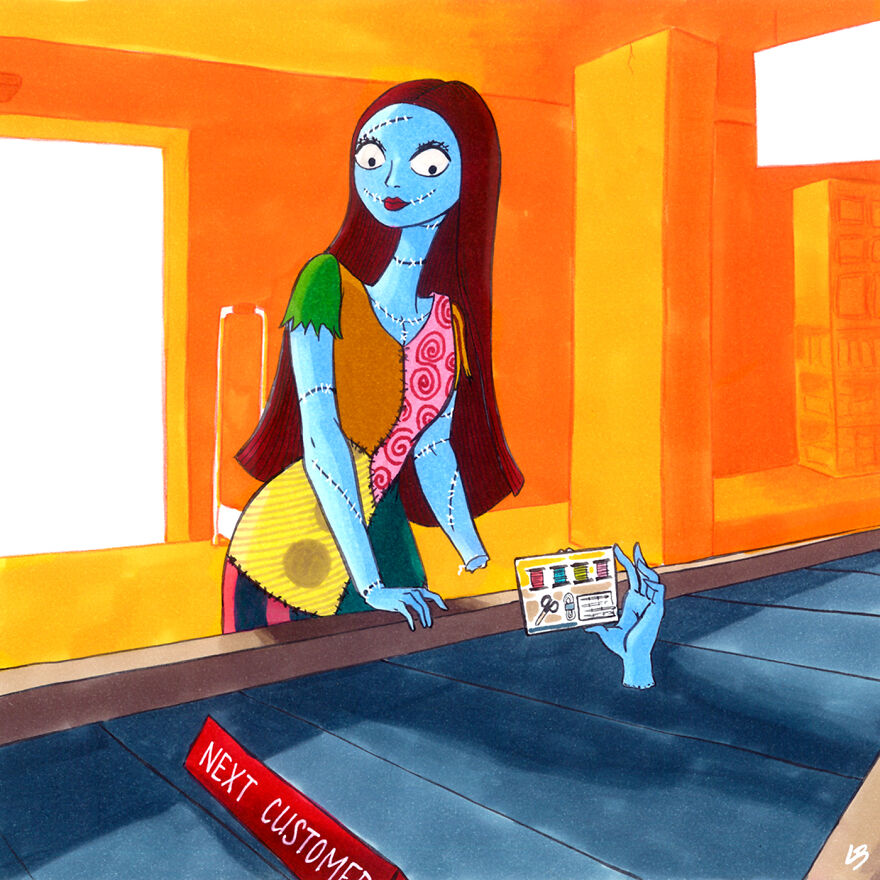 Sally And A Sewing Kit