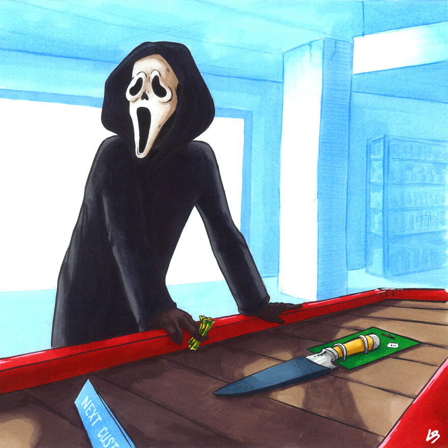 Ghostface And A Knife