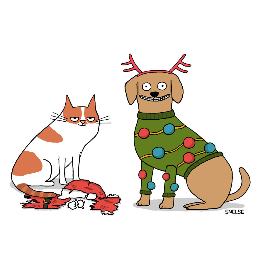 Cats vs. Dogs At Christmas