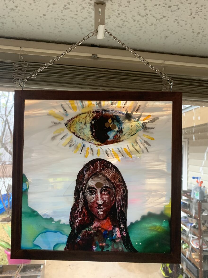 I Used Ink, Agate Crystals And Stained Glass To Make Surreal, Atmospheric Art