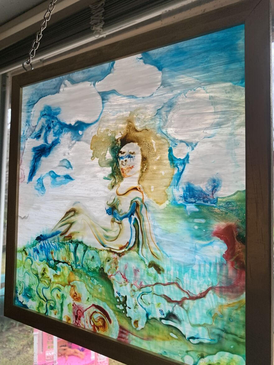 I Used Ink, Agate Crystals And Stained Glass To Make Surreal, Atmospheric Art