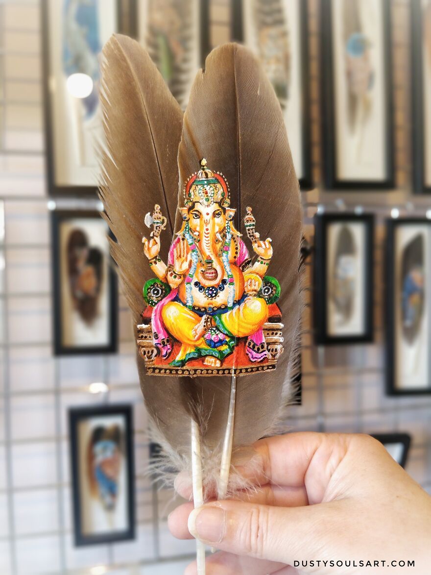 I'm Surviving Lockdown By Painting On Feathers