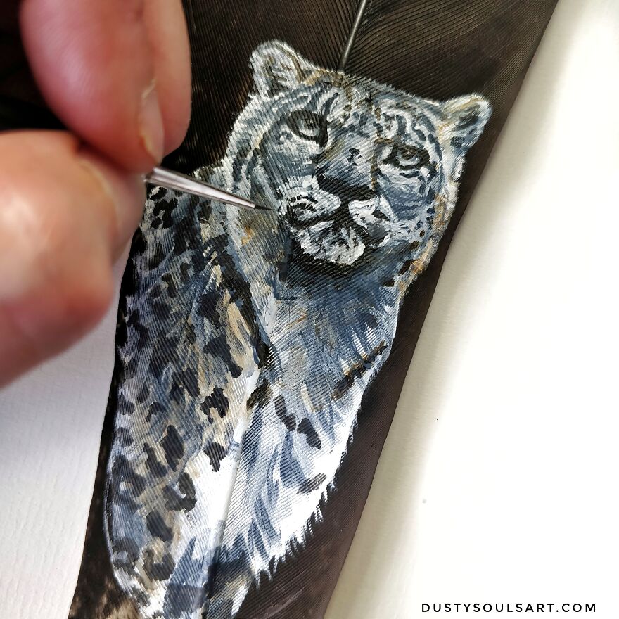 I'm Surviving Lockdown By Painting On Feathers