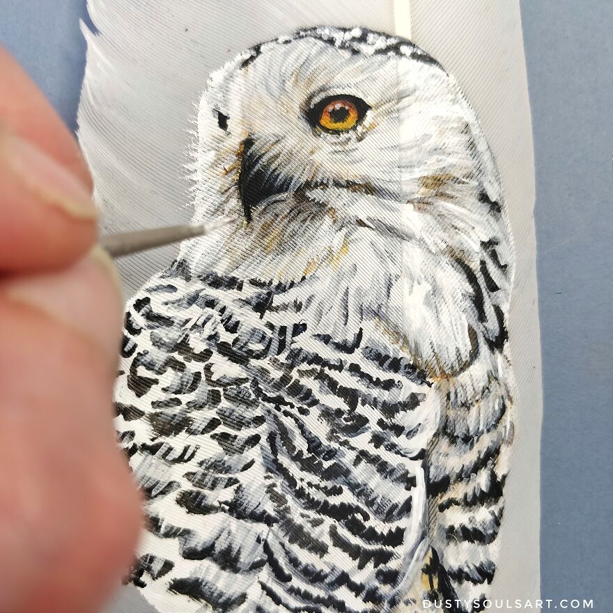 I'm Surviving Lockdown By Painting On Feathers