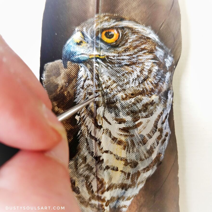 I'm Surviving Lockdown By Painting On Feathers