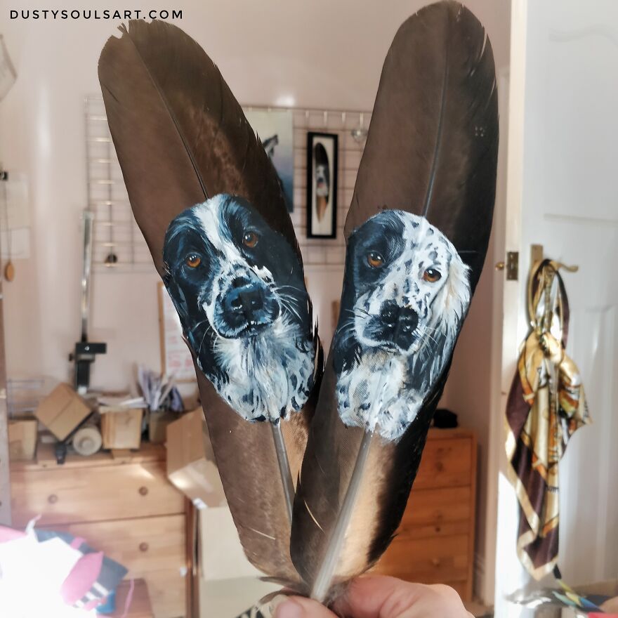 I'm Surviving Lockdown By Painting On Feathers