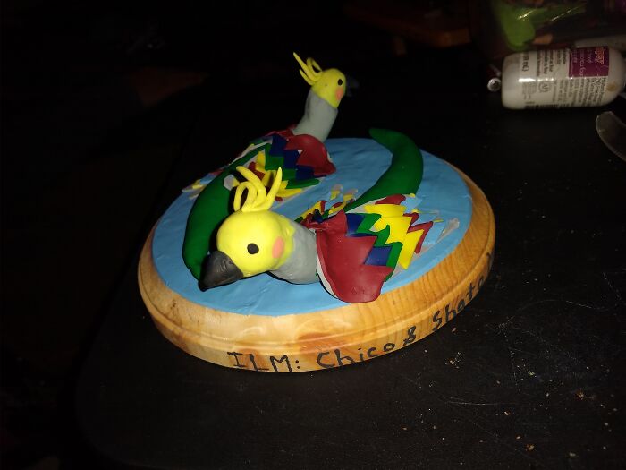 Cockatiel Quetzalcoatls I Made For My Abuelita's Christmas Present