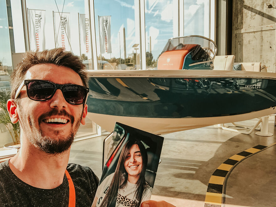 Me And Iubi Checking Out This Cool Boat