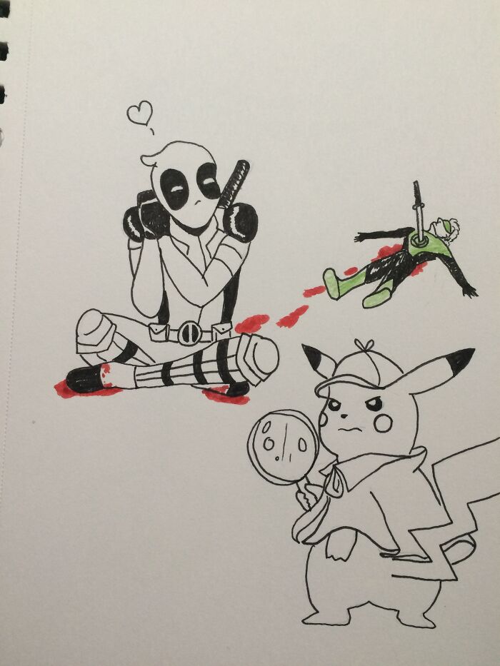 Detective Pikachu Investigating The Murder Of Green Lantern