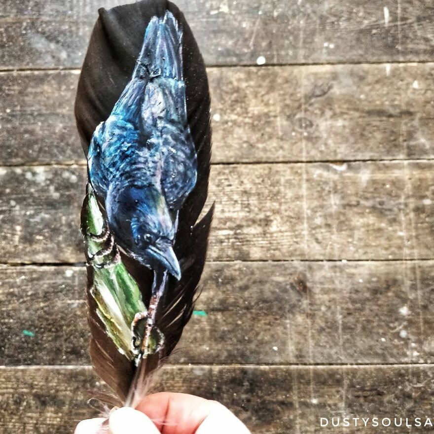 I'm Surviving Lockdown By Painting On Feathers