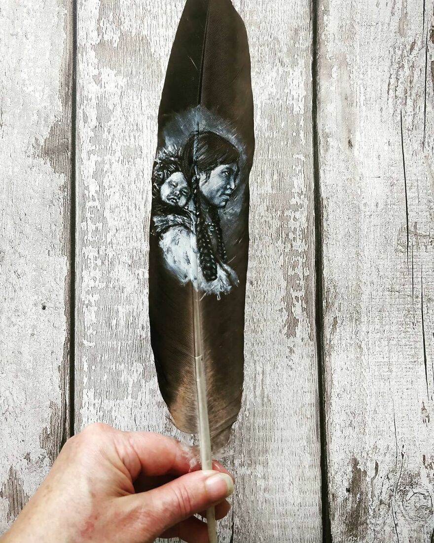 I'm Surviving Lockdown By Painting On Feathers