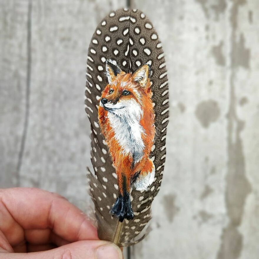 I'm Surviving Lockdown By Painting On Feathers