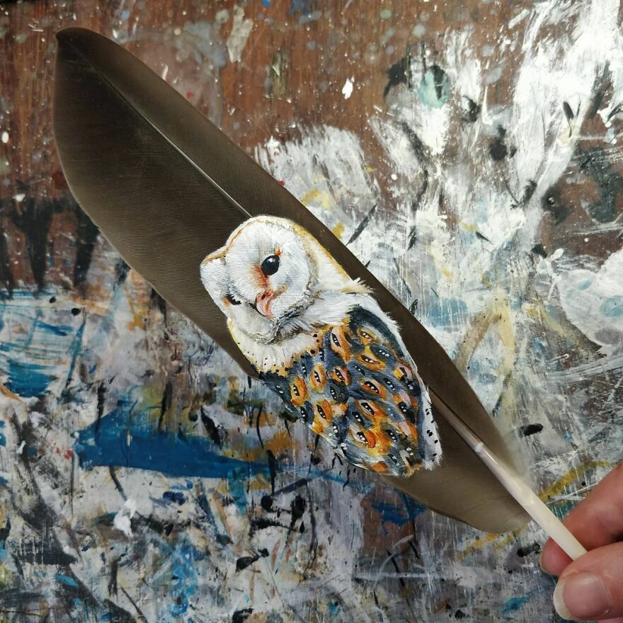 I'm Surviving Lockdown By Painting On Feathers