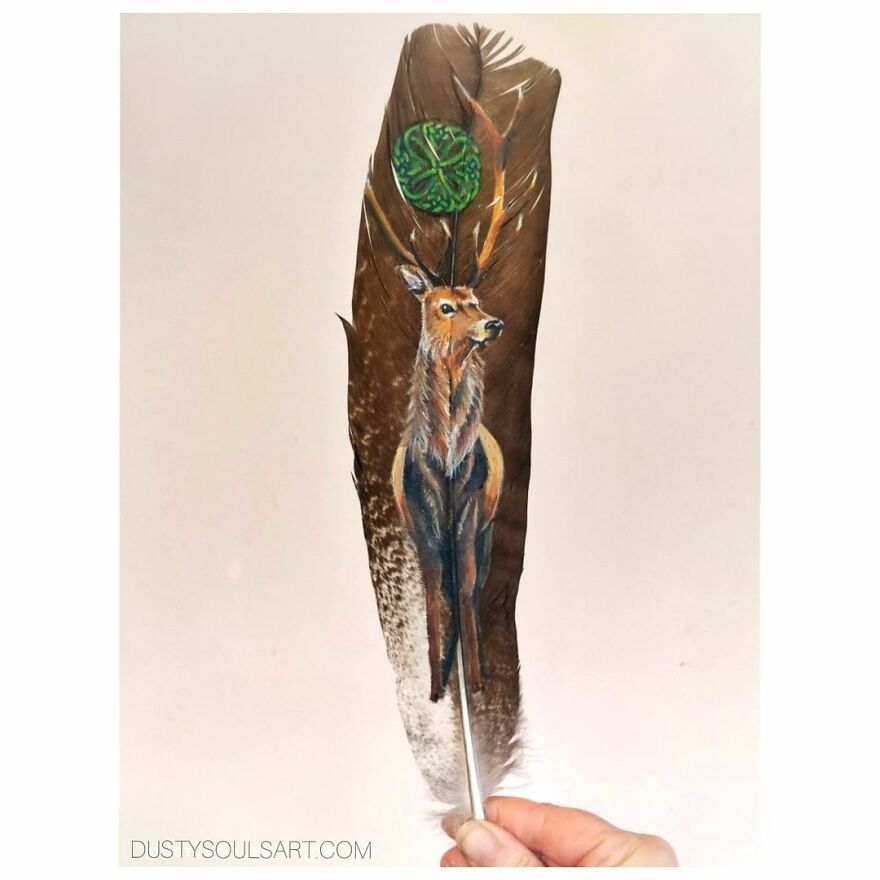 I'm Surviving Lockdown By Painting On Feathers