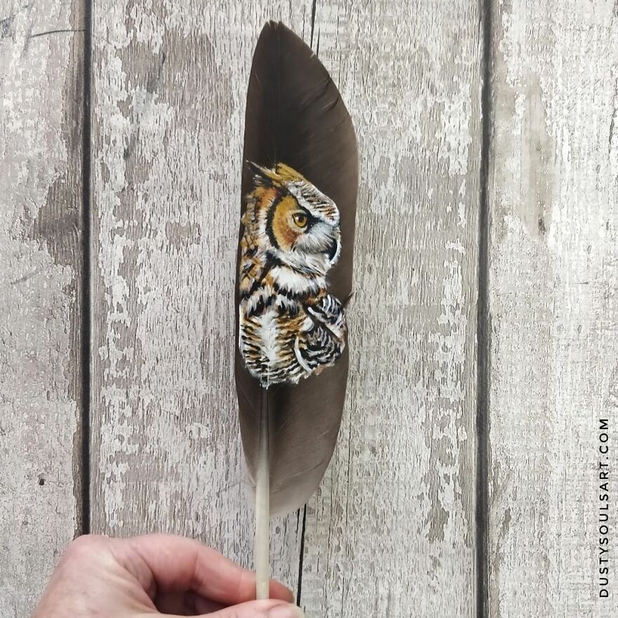 I'm Surviving Lockdown By Painting On Feathers