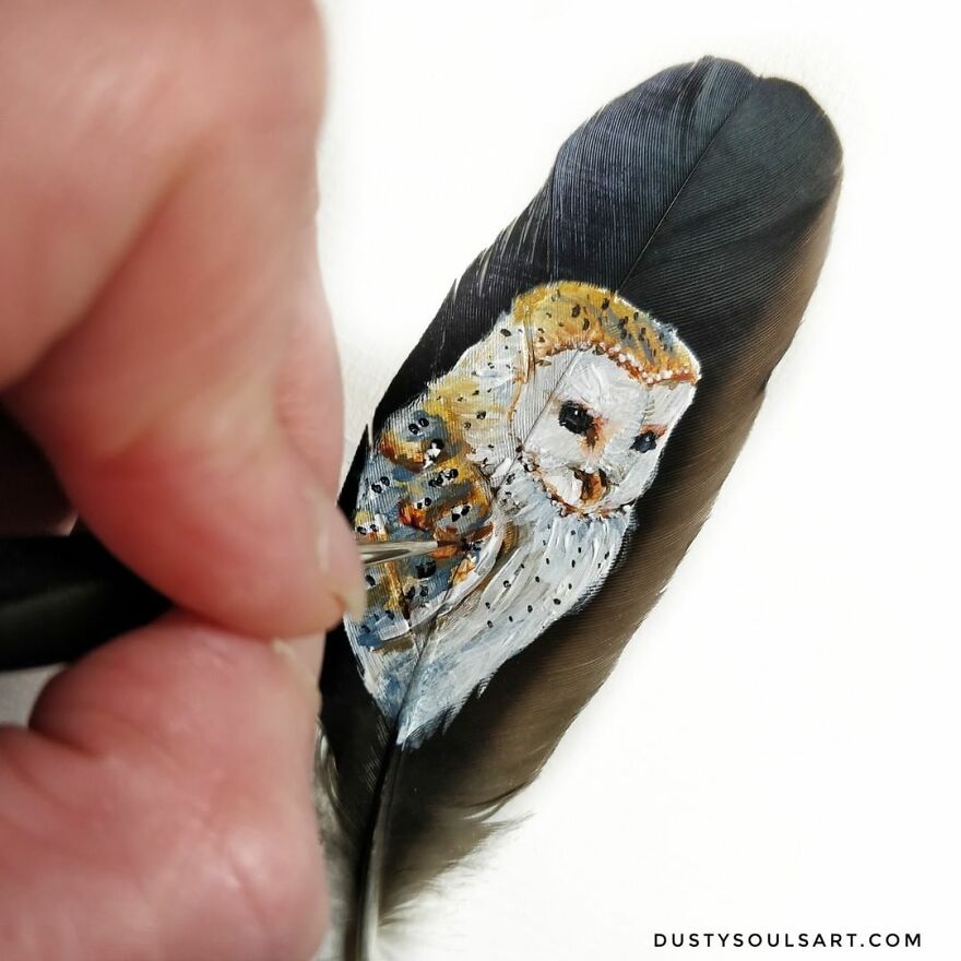 I'm Surviving Lockdown By Painting On Feathers