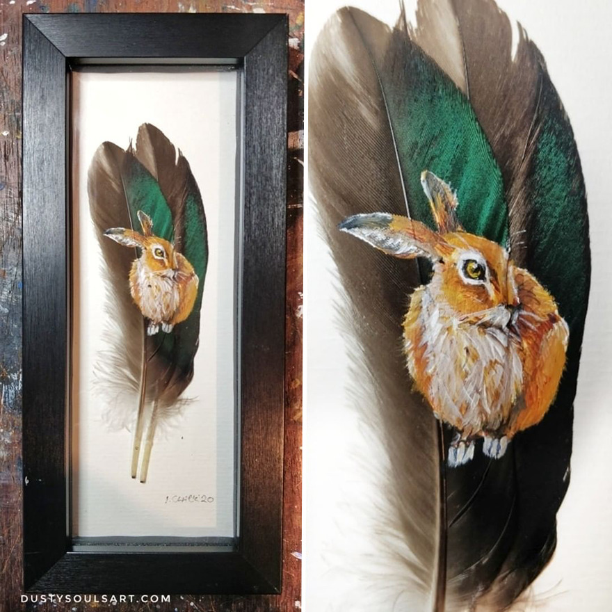 I'm Surviving Lockdown By Painting On Feathers