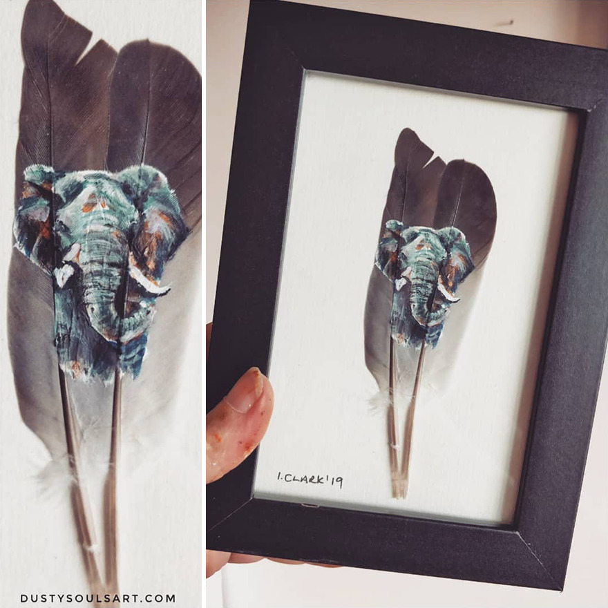 I'm Surviving Lockdown By Painting On Feathers