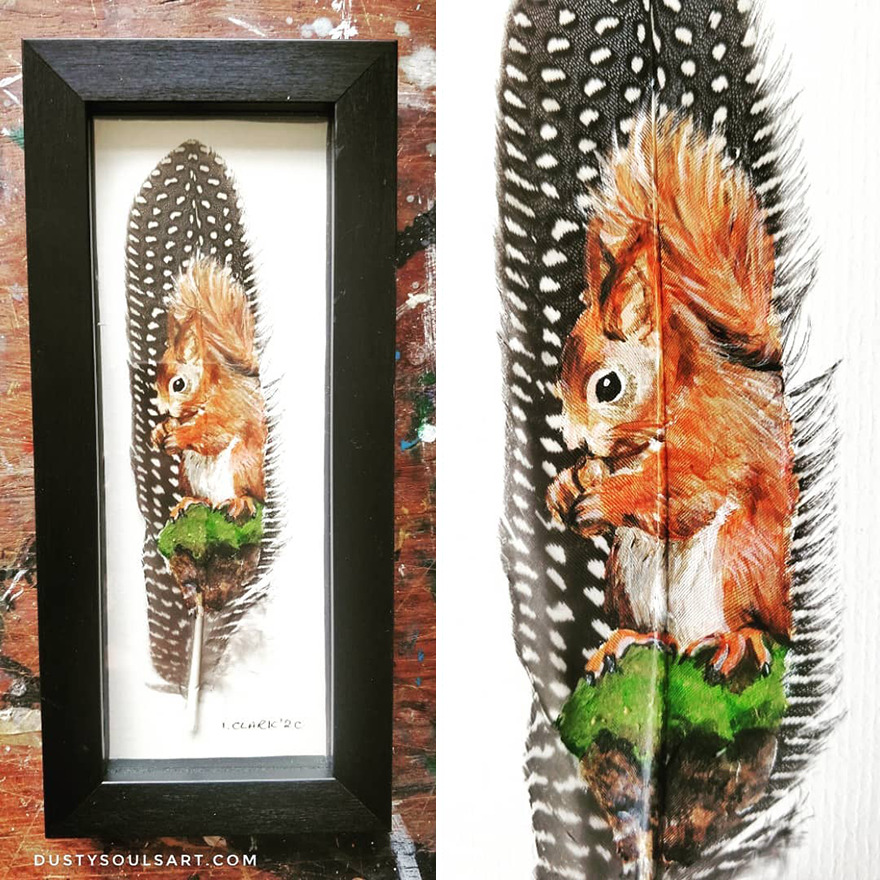 I'm Surviving Lockdown By Painting On Feathers