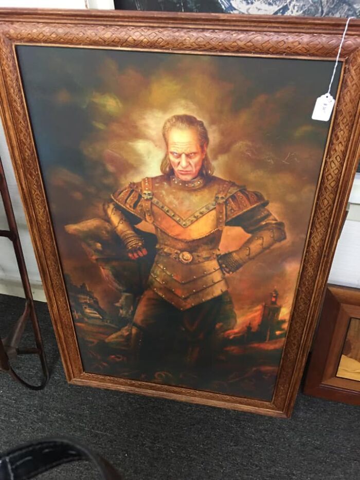 Not As Cool As Some Of The Pics I’ve Seen Lately On Here And Appalled The Workers At The Antique Barn Didnt Know Who It Was But Got Over It When It Was Half Off Plus My Next 10% Off Purchase Total $9.00 But To Get A Smile And Hear Him Tell His Friends Online “You Won’t Believe What My Mom Found Today But It’s Cool This Time “ Lol From My Teenage Son..priceless