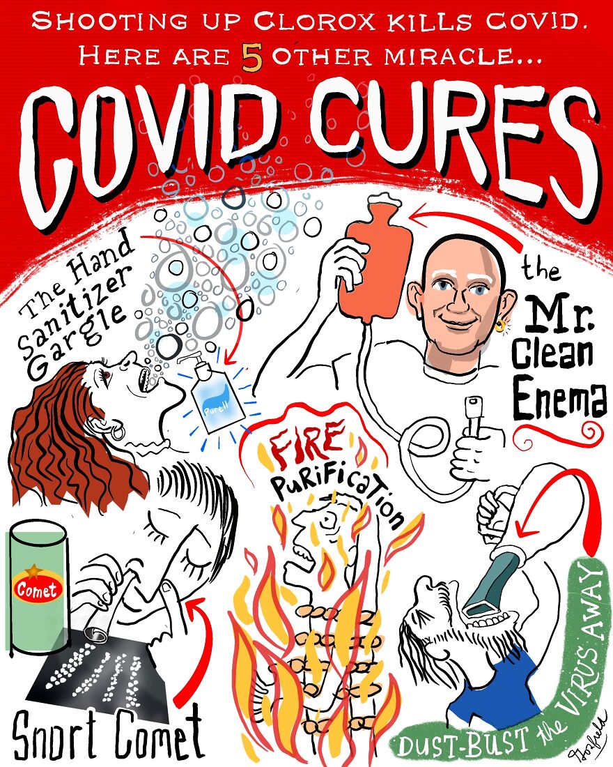 April 24: Trump Claims Bleach (?????) Can Cure Covid.