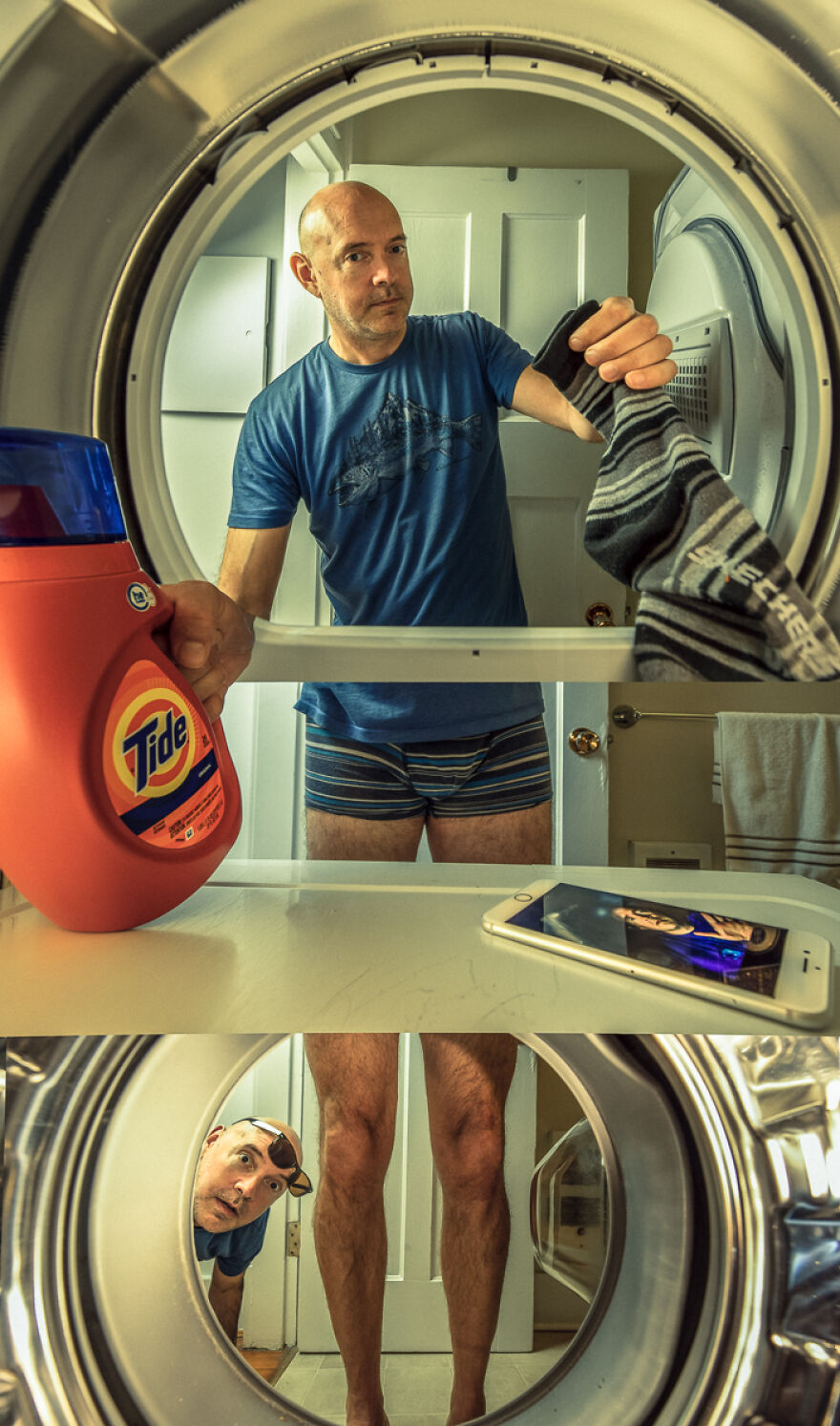 Laundry Lounging. Let's Face It Most People Were Hanging Around In Their Underwear