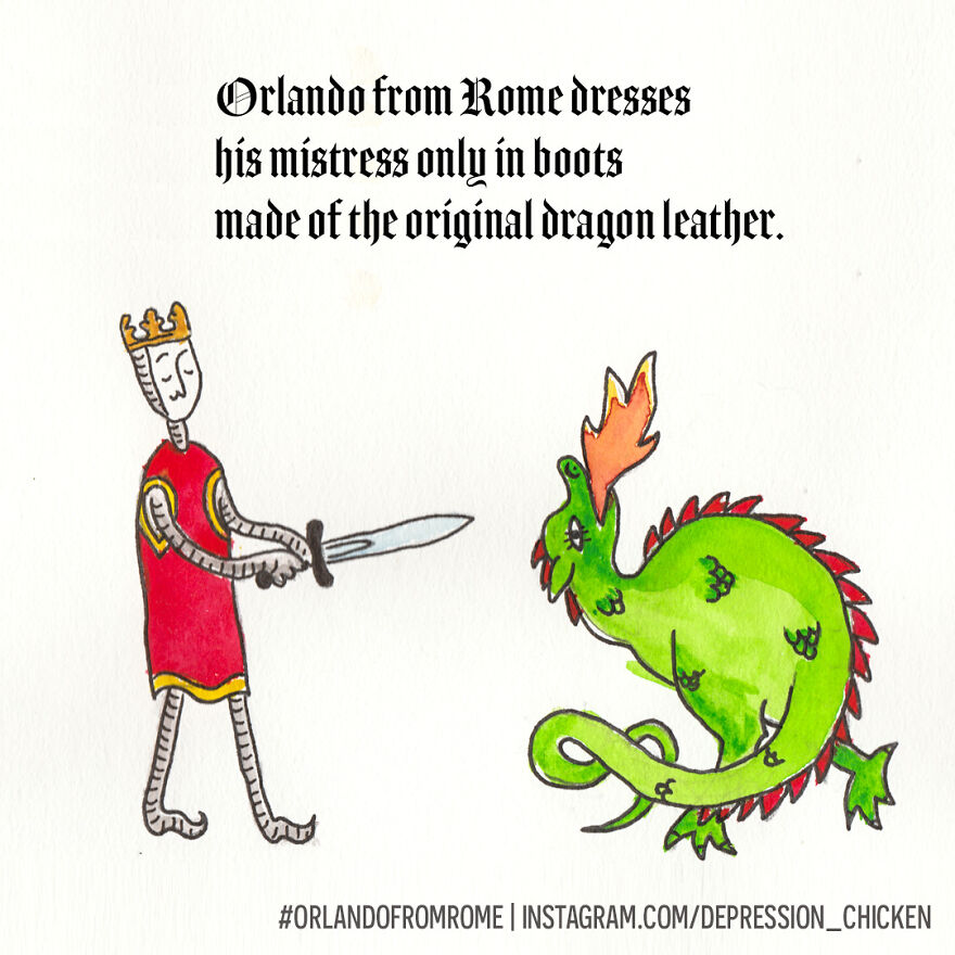 I Draw Medieval Memes About A Knight With Hipster Struggles