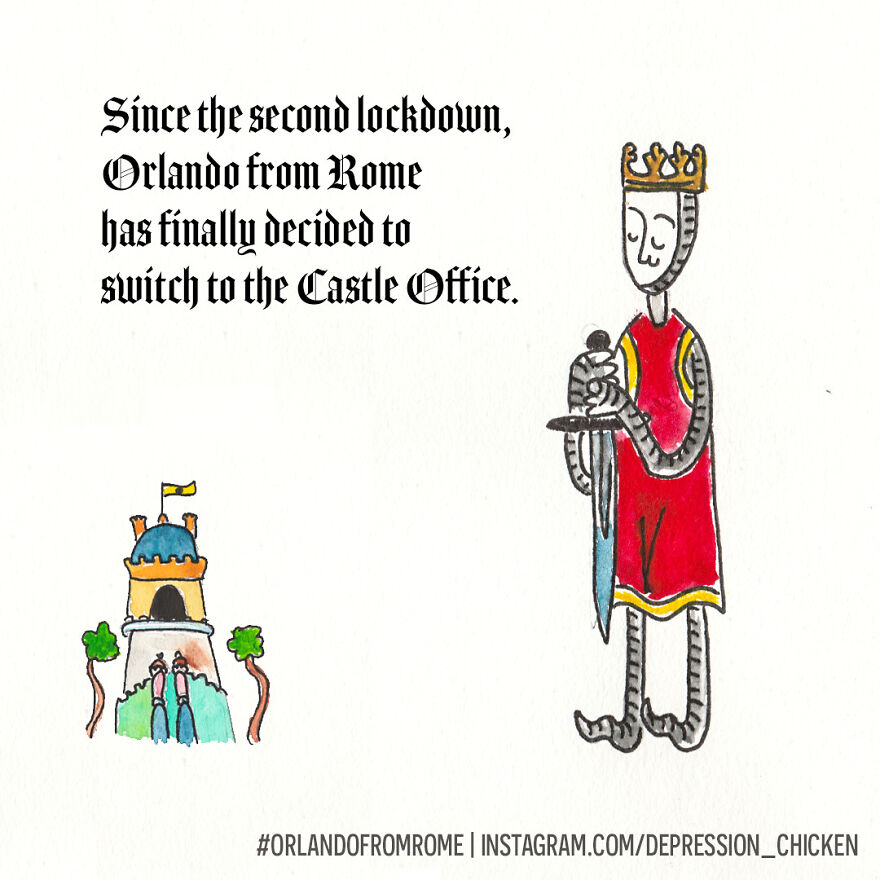 I Draw Medieval Memes About A Knight With Hipster Struggles