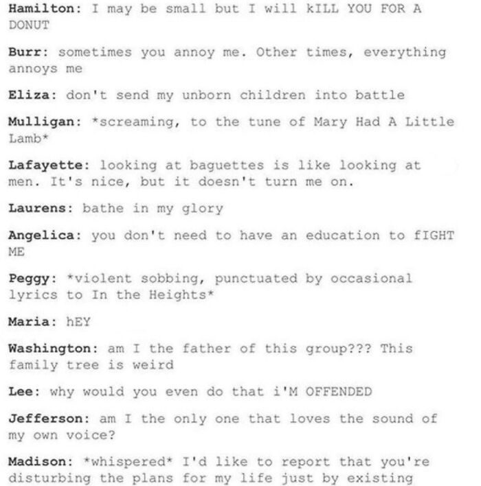 Hamilton As Random Quotes