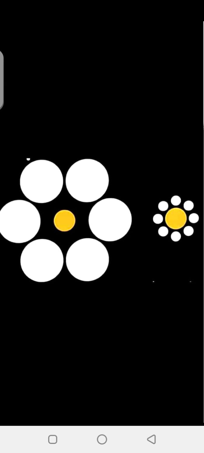 The Yellow Circles Are Of Same Size !!!!!