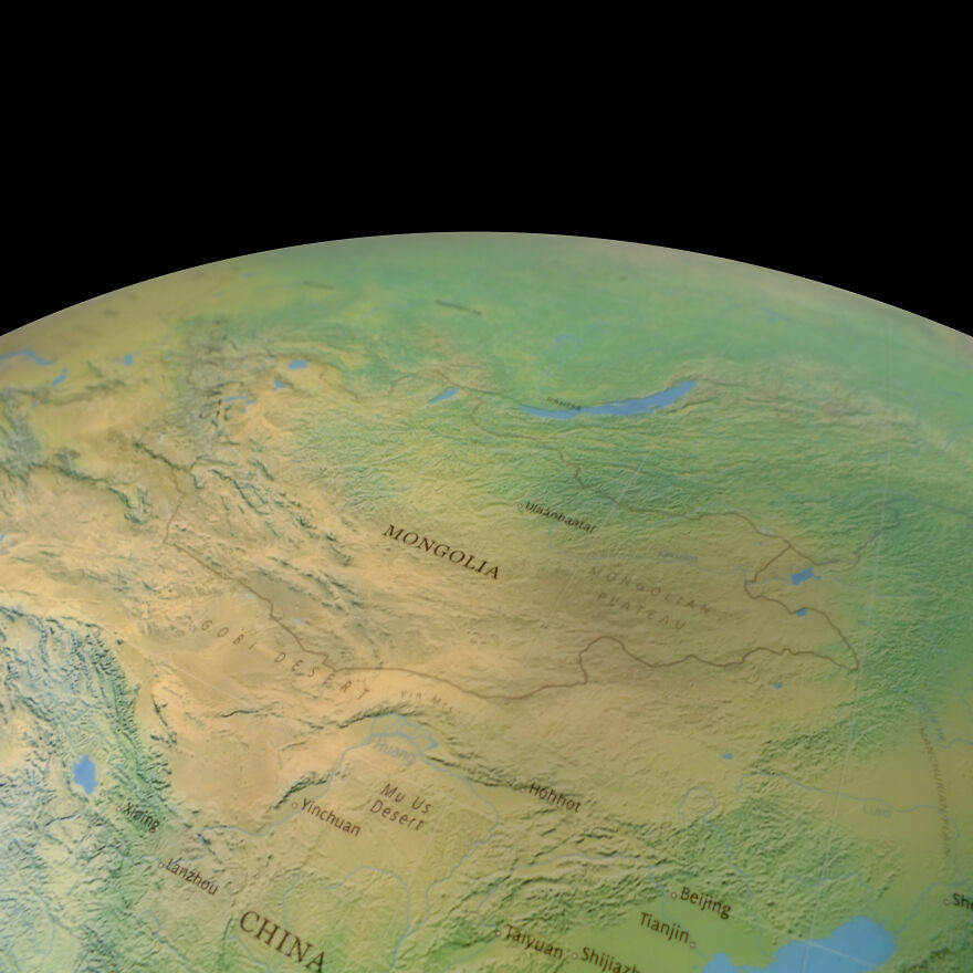 I Create Large Earth Globes From Gypsum And Natural Pigments (16 Pics)