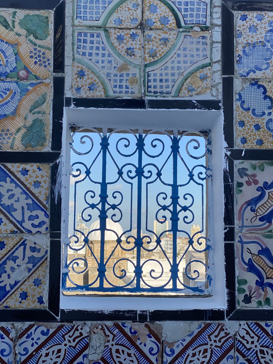 A View Mosque Zitouna Through The Window