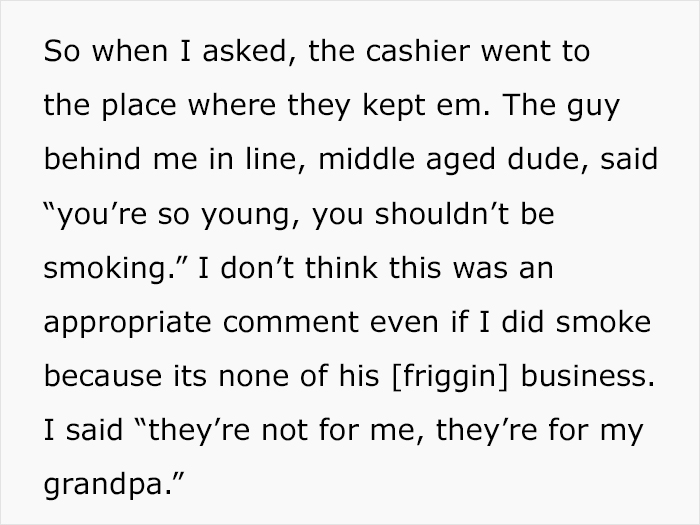Person Snaps At A Stranger Who Says They Shouldn't Be Smoking, Asks If They're A Jerk Person Snaps At A Stranger Who Says They Shouldn't Be Smoking, Asks If They're A Jerk