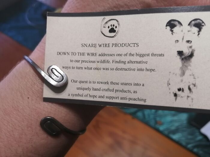 This Braclet From Daughter's Best Friend. It Is Made From Wire From Snare Traps In South Africa