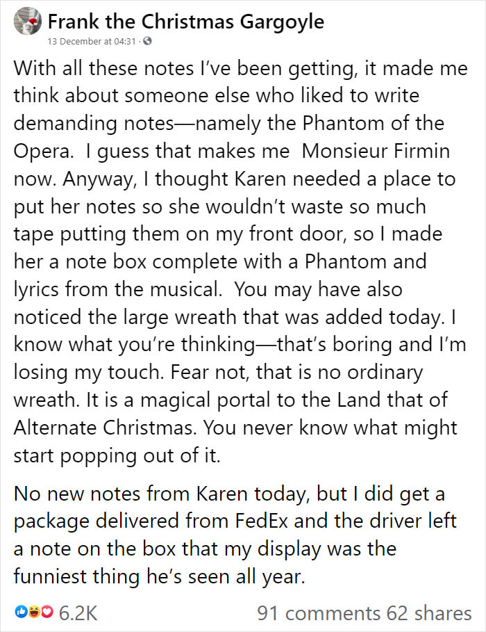 "Karen" Keeps Leaving Notes Complaining About Woman's Decorations, Woman Responds By Adding Even More "Karen" Keeps Leaving Notes Complaining About Woman's Decorations, Woman Responds By Adding Even More