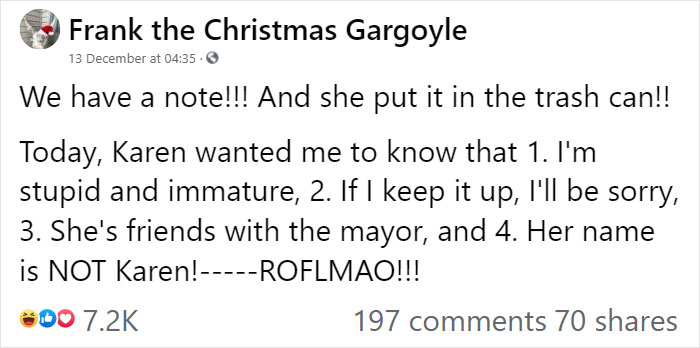 "Karen" Keeps Leaving Notes Complaining About Woman's Decorations, Woman Responds By Adding Even More "Karen" Keeps Leaving Notes Complaining About Woman's Decorations, Woman Responds By Adding Even More