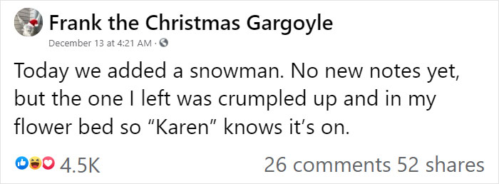 "Karen" Keeps Leaving Notes Complaining About Woman's Decorations, Woman Responds By Adding Even More "Karen" Keeps Leaving Notes Complaining About Woman's Decorations, Woman Responds By Adding Even More