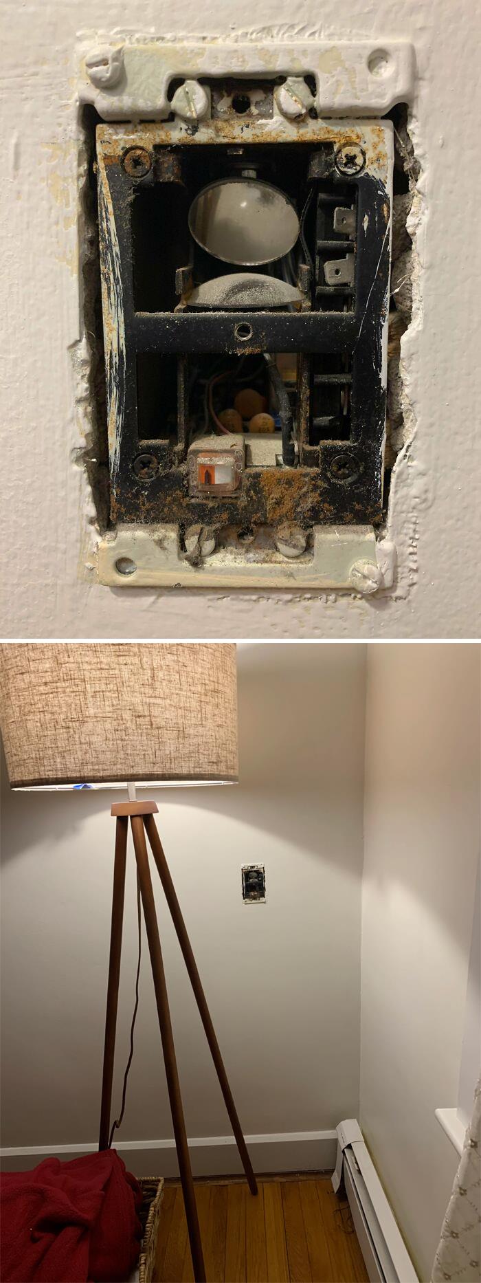 Removed A Wall Plate And Found This Mirrored Contraption Fitting In Some Sort Of Electrical Junction Box. Any Idea What It Is?